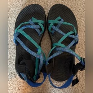 Chaco blue/teal Sandals Double Strap Women’s Size 8.
